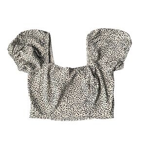 Altar’d State Women's Black and White Patterned Crop Top Size Small